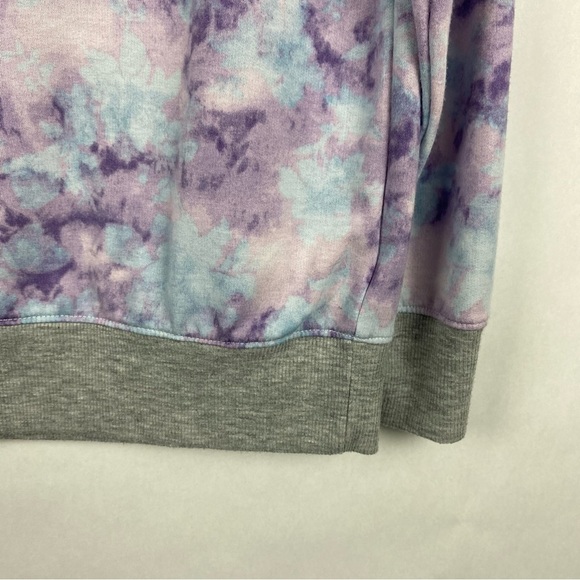 Splendid Womens Tie Dye Crewneck Sweatshirt Purple Blue Size Small Pullover - Picture 3 of 6
